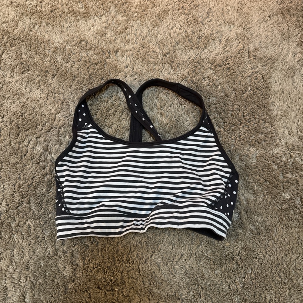 Victoria's Secret Black and White Striped Bra